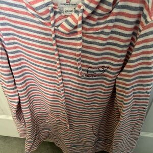 Vineyard Vines Red and Blue Striped Hoodie